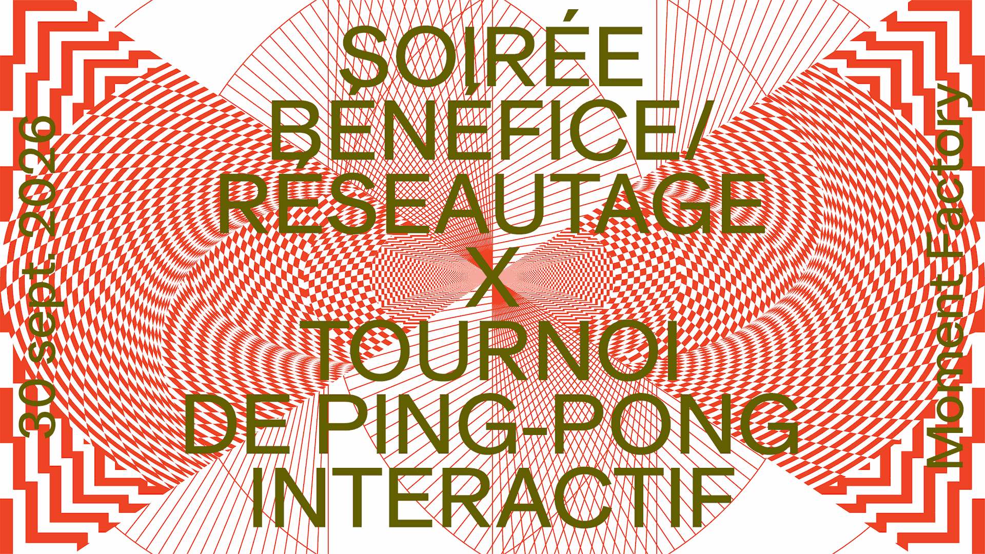 Affiche de MAPP_X | Soirée bénéfice / réseautage MAPP - Tournoi de ping-pong au Moment Factory à Montréal, le 30 septembre 2026