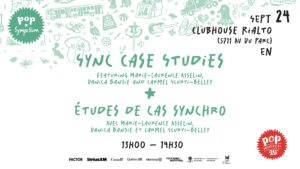 Affiche de Sync Case Studies au Théâtre Rialto à Montréal, le 24 septembre 2026