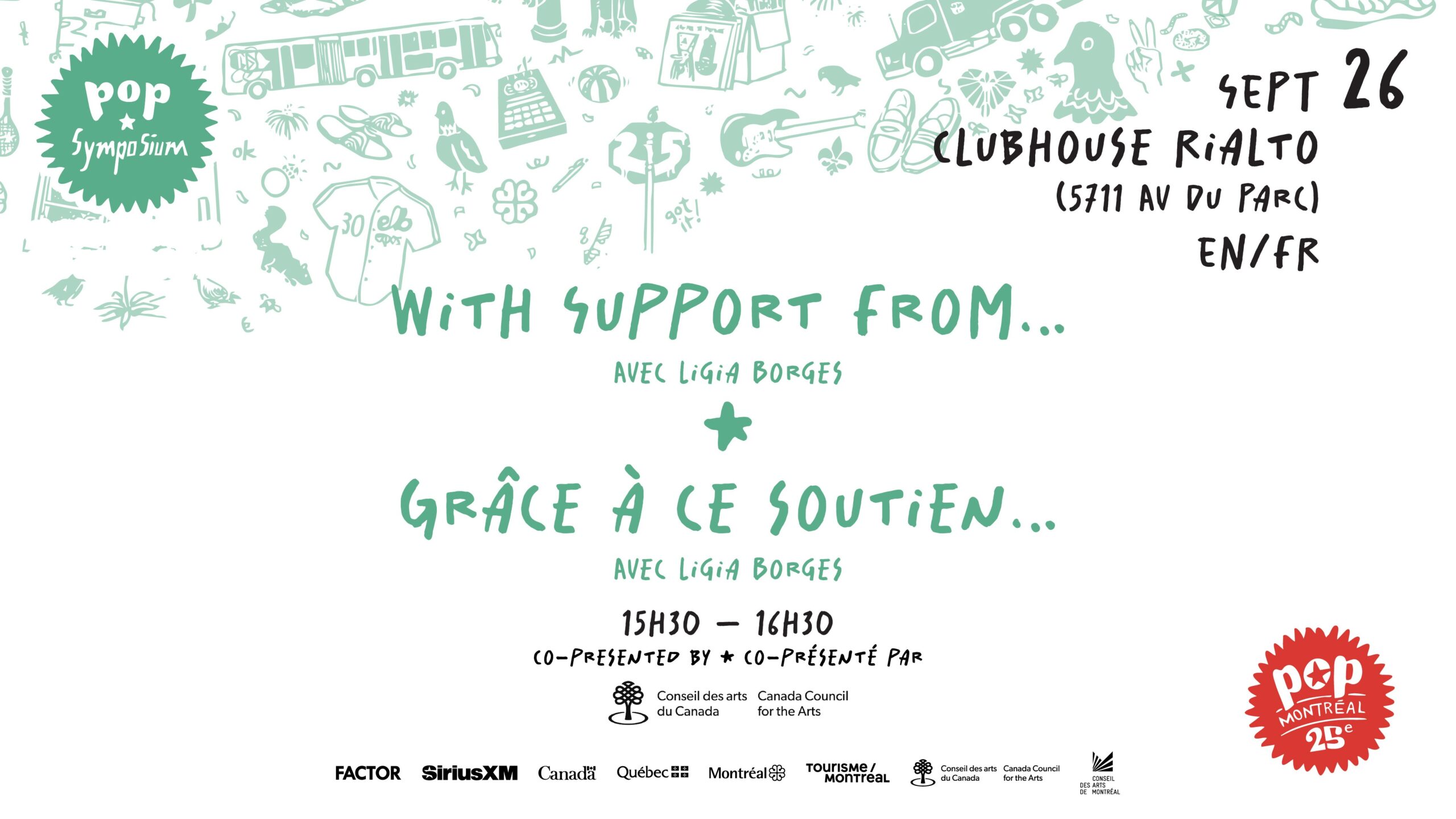 Affiche de With Support From… au Théâtre Rialto à Montréal, le 26 septembre 2026