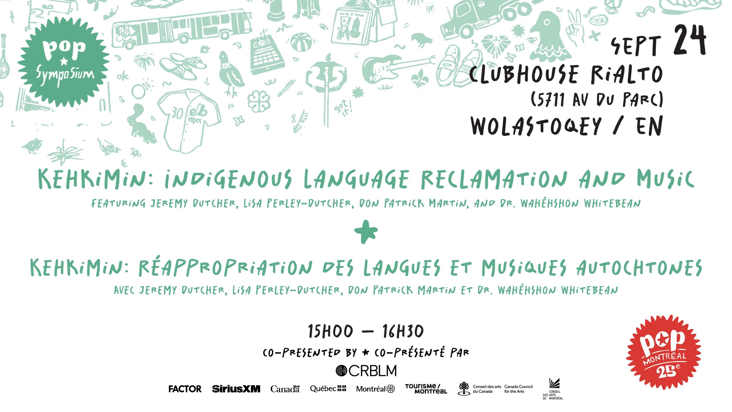 Affiche de Kehkimin: Indigenous Language Reclamation and Music au Théâtre Rialto à Montréal, le 24 septembre 2026