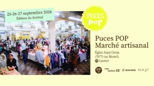 Affiche de Puces POP Artisanal Market au Église Saint-Denis à Montréal, le 27 septembre 2026