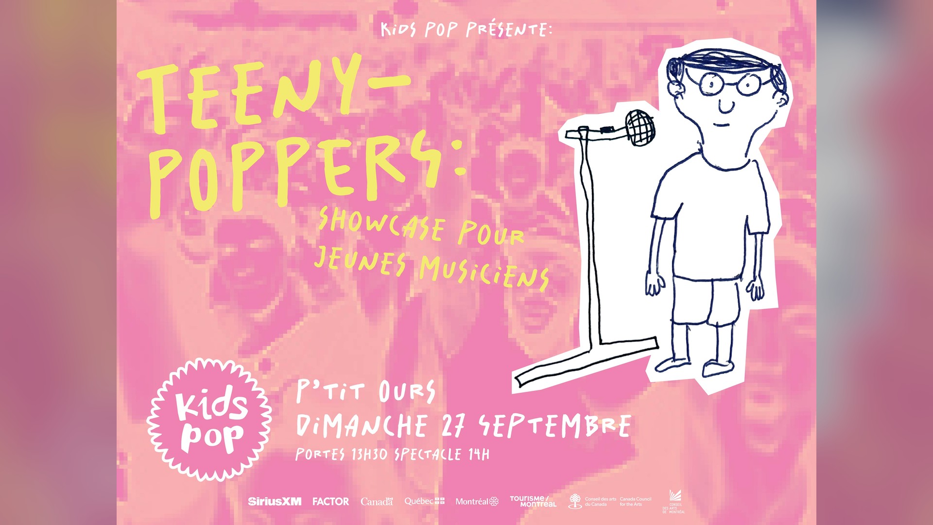 Affiche de Teeny-POPPERS: A Showcase for Young Musicians au P’tit Ours à Montréal, le 27 septembre 2026