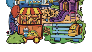 Affiche de Saint-Michel à colorier au Parc Ovila-Légaré à Montréal, le 1 décembre 2025